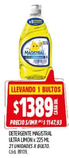 Supermercados Yaguar Magistral detergente ultra limon oferta