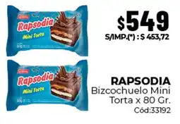 Diarco Rapsodia bizcochuelo mini torta oferta