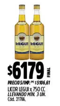 Supermercados Yaguar Begui licor oferta