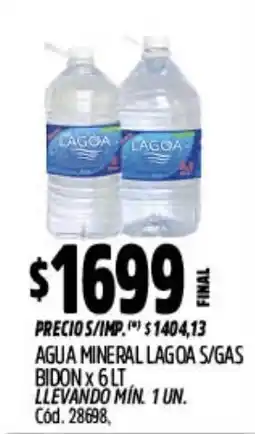 Supermercados Yaguar Lagoa agua mineral oferta