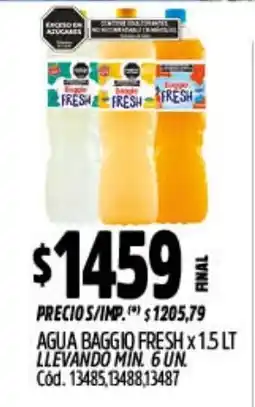 Supermercados Yaguar Agua baggio fresh oferta