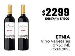 Diarco Etnia vino varietales oferta
