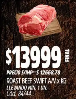 Supermercados Yaguar Roast beef swift a/v oferta