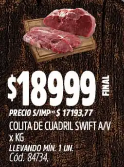 Supermercados Yaguar Colita de cuadril swift a/v oferta