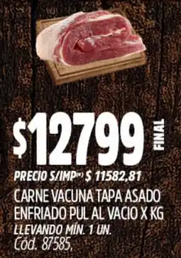 Supermercados Yaguar Carne vacuna tapa asado oferta