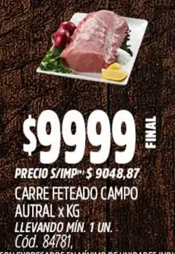 Supermercados Yaguar Carre feteado campo autral oferta