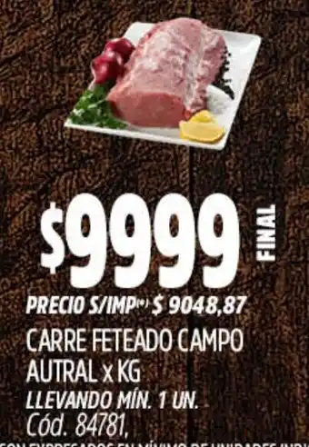 Supermercados Yaguar Carre feteado campo autral oferta