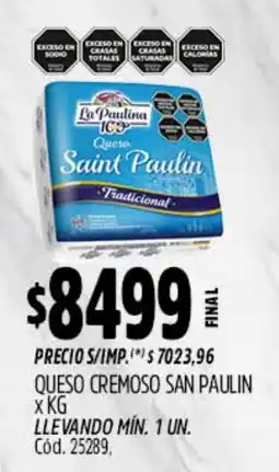 Supermercados Yaguar La paulina queso saint paulin tradicional oferta