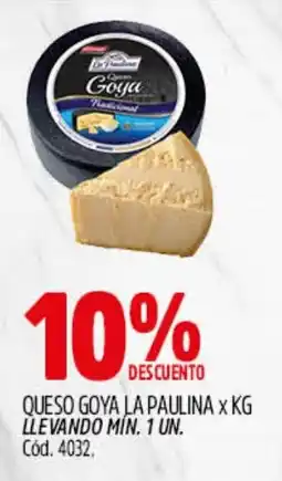 Supermercados Yaguar Goya queso la paulina oferta
