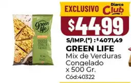 Diarco Green life mix de verduras congelado oferta