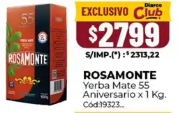 Diarco Rosamonte yerba mate 55 oferta