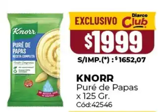 Diarco Knorr puré de papas oferta