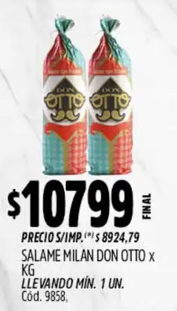 Supermercados Yaguar Don otto salame milan oferta