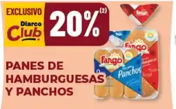 Diarco Fango panes de hamburguesas y panchos oferta