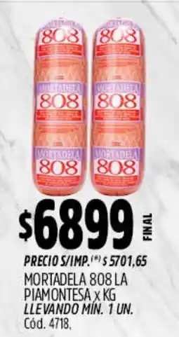 Supermercados Yaguar 808 mortadela piamonesa oferta