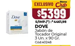 Diarco Dove jabón de tocadador original oferta