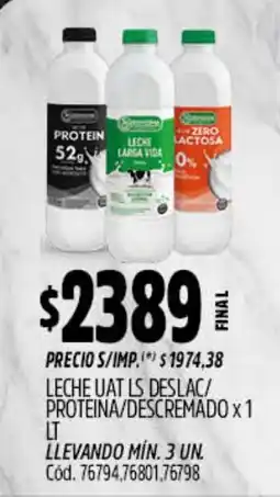 Supermercados Yaguar Uat leche larga vida oferta