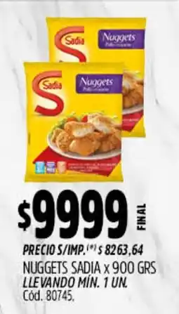 Supermercados Yaguar Sadia nuggets oferta