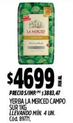 Supermercados Yaguar La merced yerba campo sur oferta