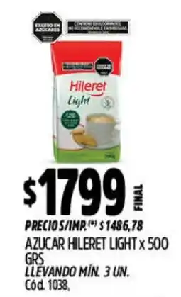 Supermercados Yaguar Hileret azucar light oferta