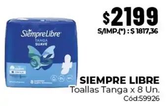 Siempre libre toallas tanga