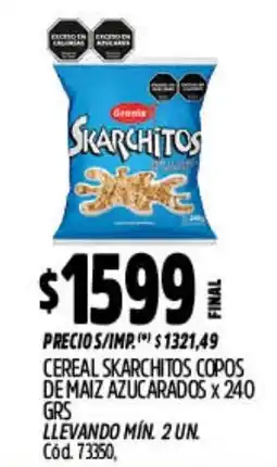 Supermercados Yaguar Grennik skarchitos copos oferta