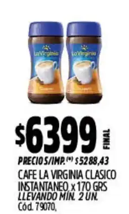 Supermercados Yaguar La virginia cafe la virginia clasico instantaneo oferta