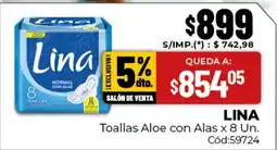 Diarco Lina toallas aloe con alas oferta