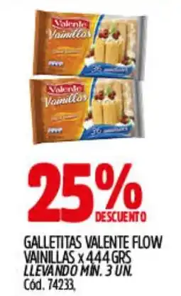 Supermercados Yaguar Valente galletitas flow vainillas oferta