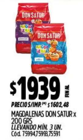 Supermercados Yaguar Don satur magdalenas oferta
