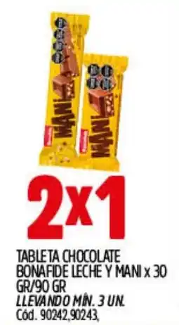 Supermercados Yaguar Mani tableta chocolate bonafide leche y mani oferta