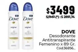Diarco Dove desodorante antitranspirante femenino oferta