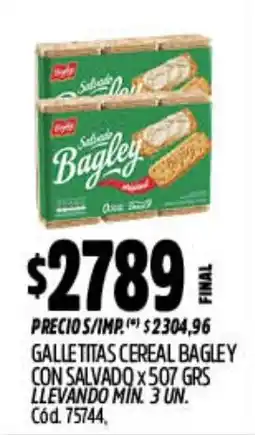 Supermercados Yaguar Bagley galletitas cereal oferta