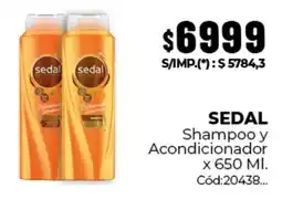 Diarco Sedal shampoo y acondicionador oferta