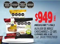 Supermercados Yaguar Chocoarroz alfajor de arroz oferta