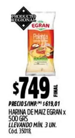 Supermercados Yaguar Egran polenta oferta