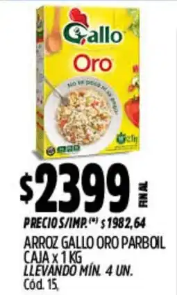 Supermercados Yaguar Gallo arroz oro parboil oferta