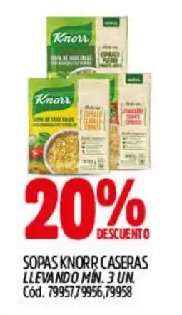 Supermercados Yaguar Knorr sopas caseras oferta