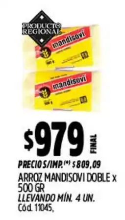 Supermercados Yaguar Mandisovi arroz mandisovi doble oferta