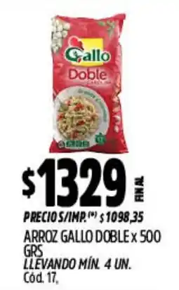 Supermercados Yaguar Gallo arroz doble oferta