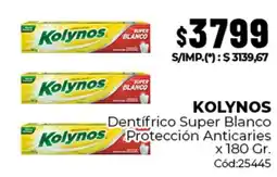Diarco Kolynos dentífrico super blanco oferta