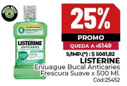 Diarco Listerine enjuague bucal anticaries frescura suave oferta