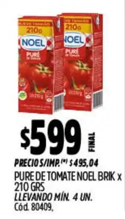 Supermercados Yaguar Noel pure de tomate oferta