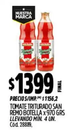 Supermercados Yaguar San remo tomate triturado oferta