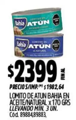 Supermercados Yaguar Bahia atun en aceite y natural oferta