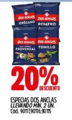Supermercados Yaguar Dos anclas especias oferta