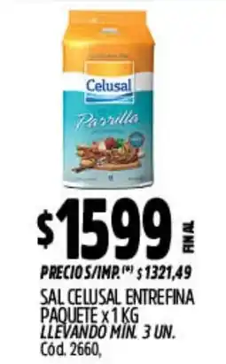 Supermercados Yaguar Celusal sal entrefina oferta