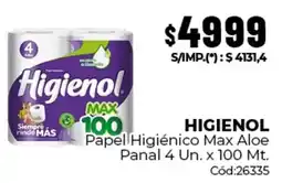Diarco Higienol papel higiénico max aloe oferta