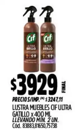 Supermercados Yaguar Cif lustre muebles cif ultra gatillo oferta