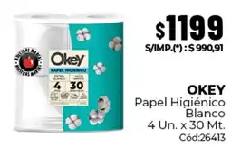 Diarco Okey papel higiénico blanco oferta